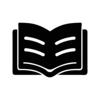 An open book icon on a white background vector