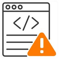 Website Error and fqail icon concept vector