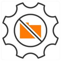 Restriction Of Processing and control icon concept vector