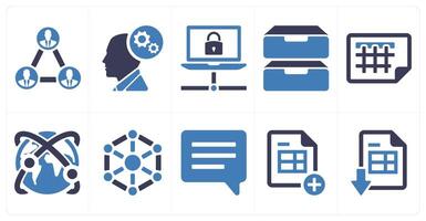 A set of 10 mix icons as network, optimization, connection vector