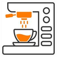 Coffee Machine and machine icon concept vector