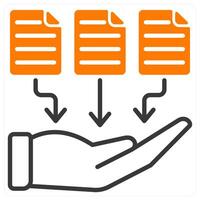 Collect Data and data icon concept vector