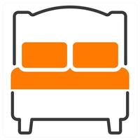 Bed and sleep iocn concept vector