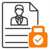 Personal Data and profil iocn concept vector