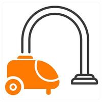 Vacuum Cleaner and dust icon concept vector