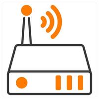 Router and wifi icon concept vector