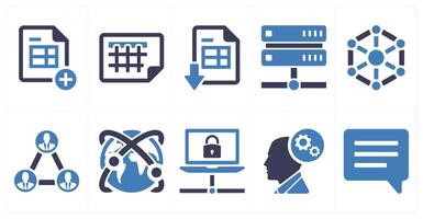 A set of 10 mix icons as add sheet, excel sheet, download excel sheet vector
