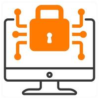 Data Encryption and code icon concept vector
