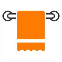 Towel Holder and rack icon concept vector