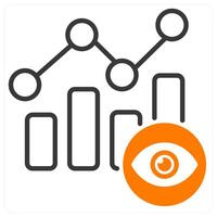 View Graph and graph icon concept vector