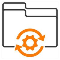 Data Processing and database icon concept vector
