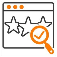 Review Verification and verify icon concept vector