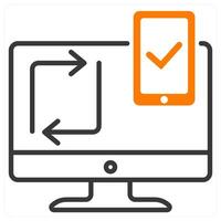 Phone Sync and phone icon concept vector