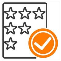Rating Verification and score icon concept vector