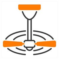 Ceiling Fan and ceiling icon concept vector