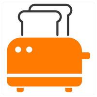 Toaster and breakfast icon concept vector