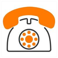 Telephone and call icon concept vector