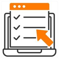 Online Survey and form icon concept vector