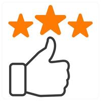 Review and rating icon concept vector
