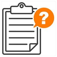 Questionnaire and poll icon concept vector