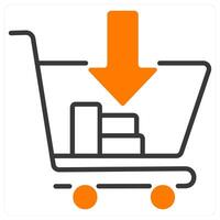 Cart and delivery icon concept vector