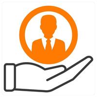 Client and service icon concept vector