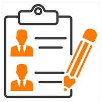Participants List and invites icon concept vector