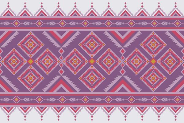 Navajo Aztec seamless pattern geomatics pink purple zigzag Native American motifs ethnic tribal designs, traditional textiles, rugs, cloth, fabric applications. table runner, carpet, decorative arts