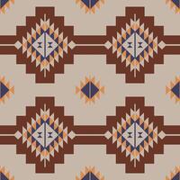 Ethnic Navajo and Aztec-inspired seamless pattern in a mix of geometric shapes and symbolic motifs, boho interiors. traditional kilim rug influence, this design enhances rustic or vintage home decor vector