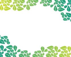 green border frame leaf vector