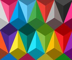 Colorful geometric background with many different colors vector
