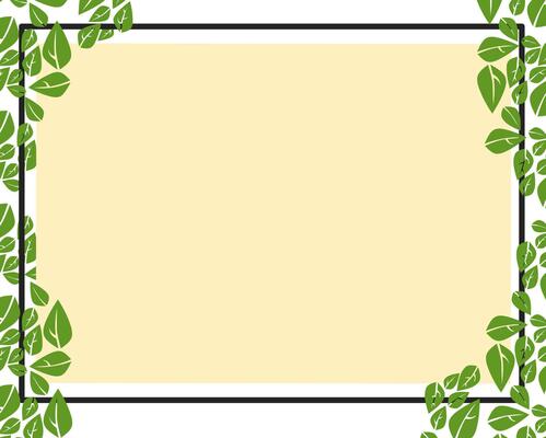 frame green leaf background