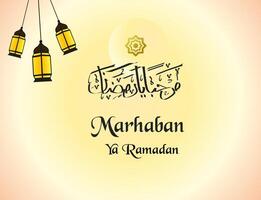 ramadan background with lamp vector