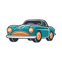 illustration graphics of old car vintage isolated infront of white background vector