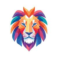 Realistic Lion Head illustration with Intense Expression and Sharp Details vector