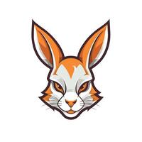 Modern rabbit head of rabbit mascot icon vector