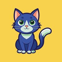 Cat sticker art vector