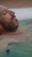 Engaging in a Relaxation Moment in the Serene and Tranquil Waters for Ultimate Rejuvenation video