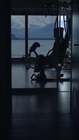 Silhouette of a Person Engaged in Work While Enjoying a Scenic and Beautiful View video