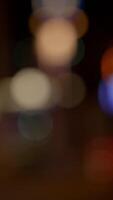 An enchanting abstract background with dreamlike bokeh effects from vibrant city lights video