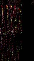 Vibrant Colorful String Lights Set Against a Dark Background Creating a Stunning Visual Effect video