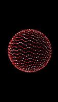 An Abstract Glowing Sphere Illuminated with Red and White Lights in a Dreamy Environment video