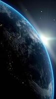 expérience une étourdissant et Stupéfiant vue de Terre de espace avec une magnifique étoilé Contexte video