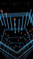 Futuristic and visually striking Abstract Geometric Design featuring Vibrant Neon Elements video