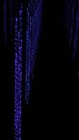 Enchantingly Beautiful Blue Light Strings Beautifully Set Against a Darkened Background video