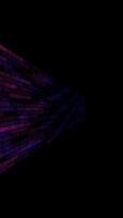 A vibrant and colorful abstract stream of light shines against a dark, contrasting background video