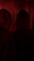 Mysterious Night Out Two Figures Engulfed in a Captivating Red Light That Reveals Intrigue video