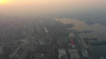 Drone view of the city bridge and the Golden Horn Bay video