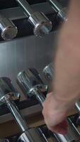 Shiny Dumbbells Positioned on a Rack, All Set and Ready for Your Next Workout Session video