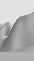 An abstract gray landscape with soft curves and gentle textures throughout the artwork video